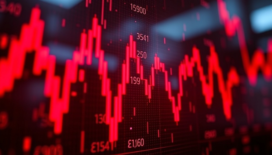 Stock market crash preparation visual with declining graph.