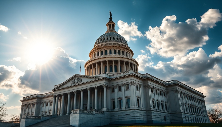 Bipartisan Congressional Crypto Caucus - U.S. Capitol building under blue sky.