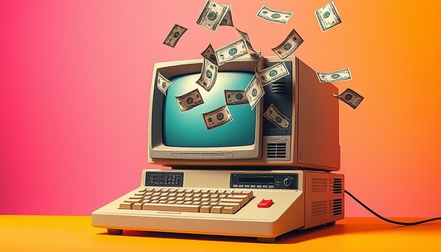Chain of Draft AI cost reduction represented by dollar bills and vintage computer.