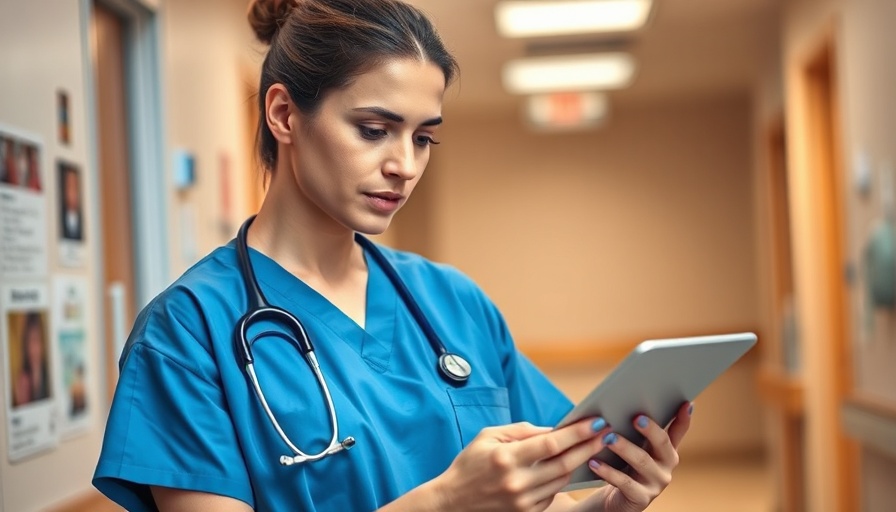 Healthcare professional using digital tablet in hospital, highlighting AI digital divide in rural healthcare.