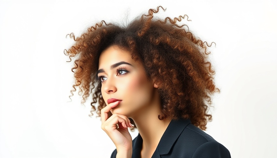 Stylish young woman thinking, nurture your gut-brain axis for mental health.