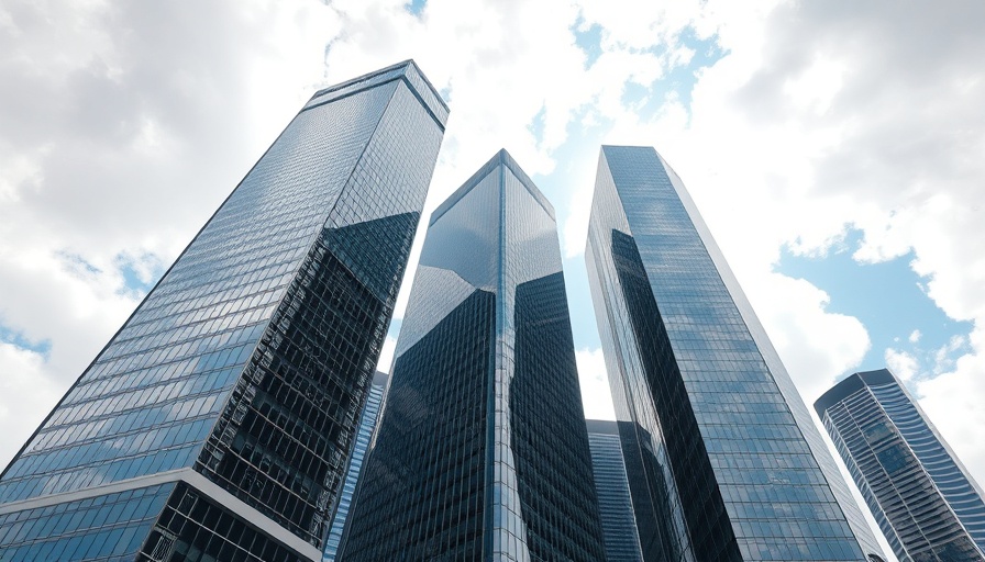 Glass skyscrapers reaching the sky, symbolizing dismantling Garantex.