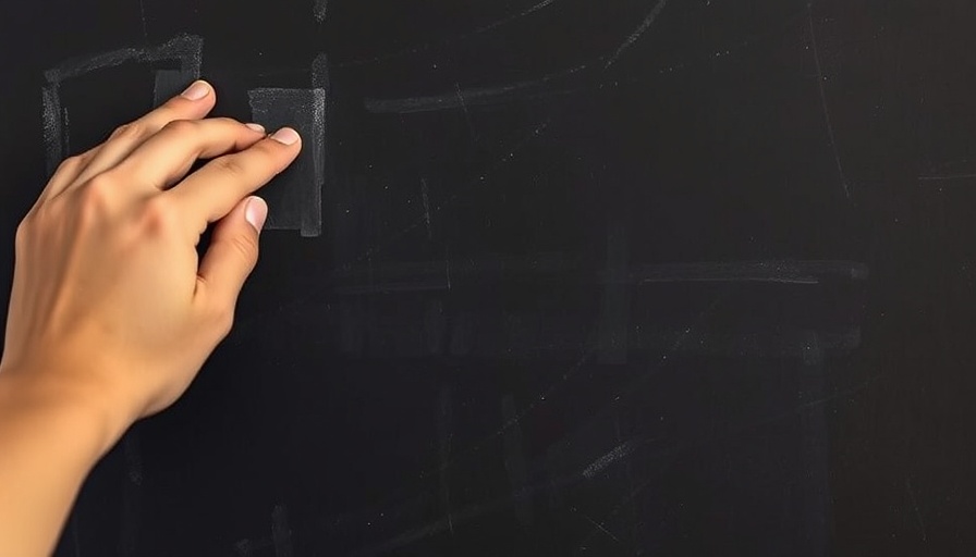 Hand erasing a blackboard, symbolizing emotional health strategies.
