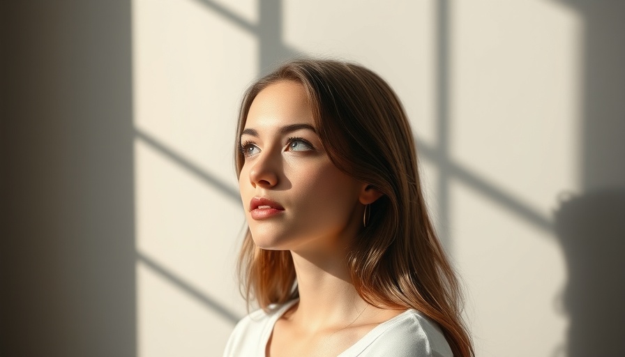 Youthful woman avoiding dark spots and fine lines in soft natural light.