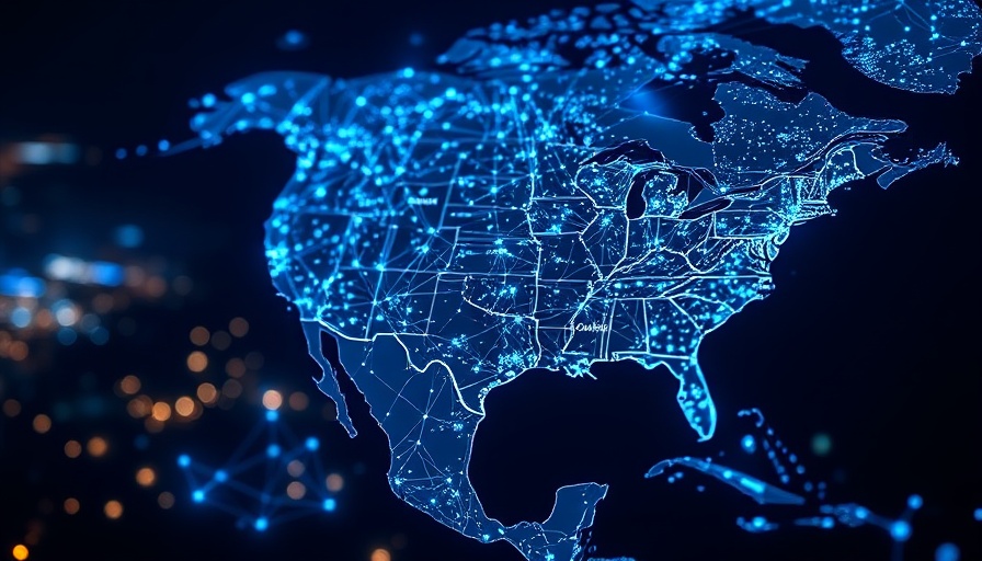 AI in Entertainment Media podcast visual with digital North America map.