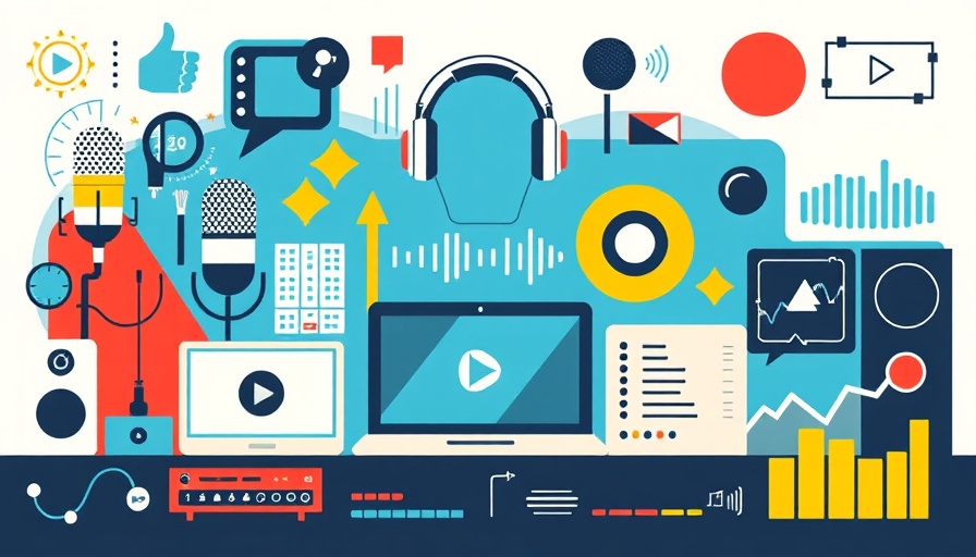 Podcast graphic with audio symbols, 'On Air' theme, Food Additives and Measles Impact on Health.