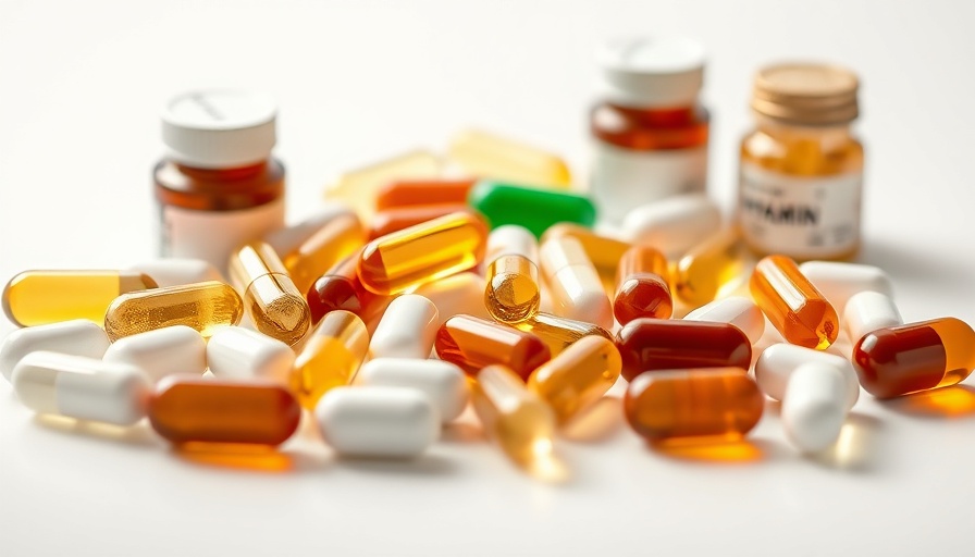 Assorted vitamins including omega-3s in white bowls reflecting light.