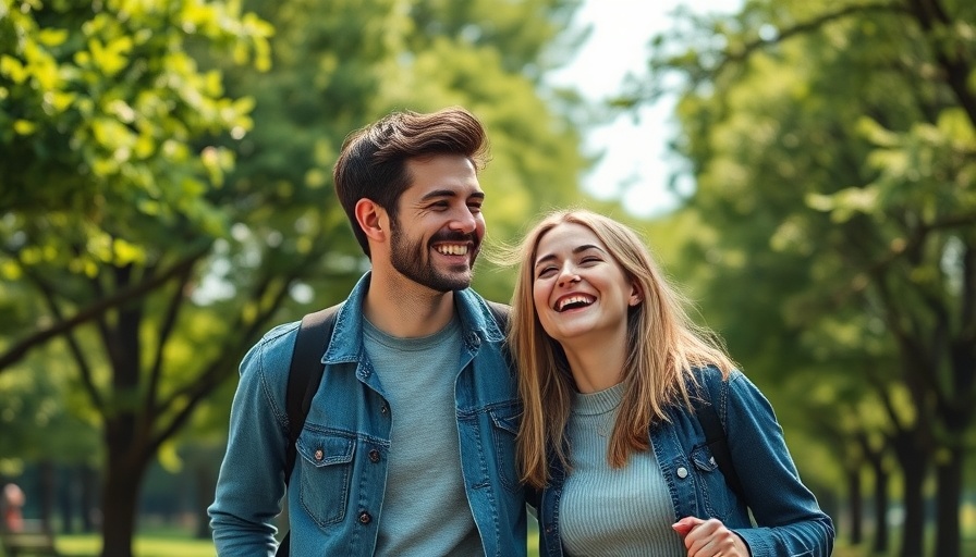 Happy couple in a park enjoying a walk, highlighting Zodiac Signs Lucky In Love April.