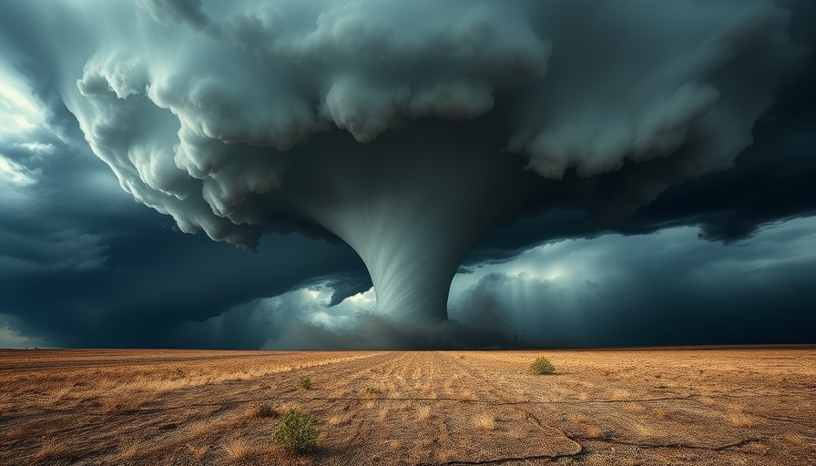 Massive tornado funnel during Midwest outbreak.
