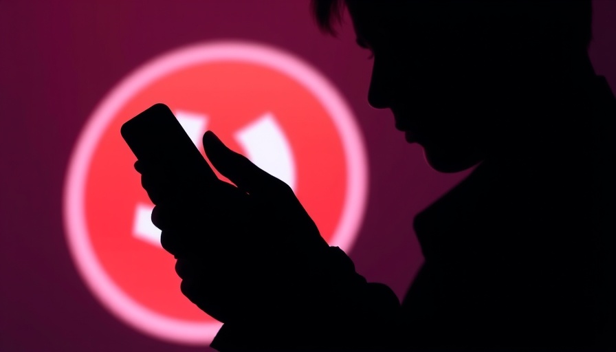 Silhouette holding smartphone with Signal logo in background.