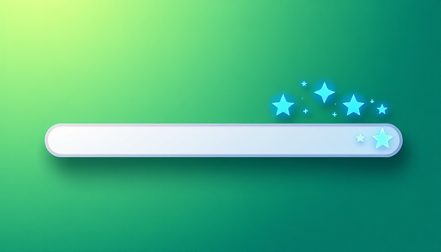 Illustration of a search bar with blue sparkles showing Google AI overview flaws.