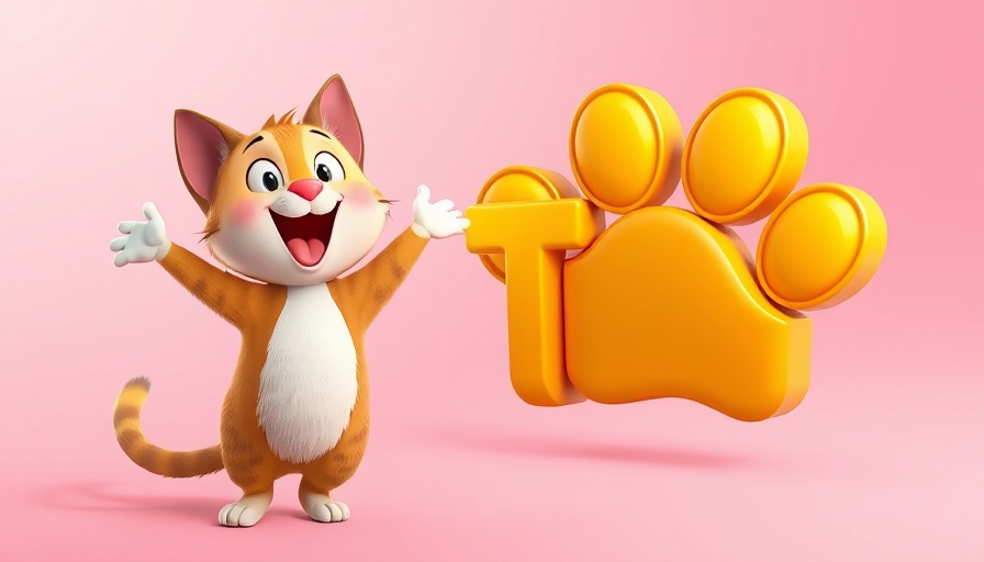 Colorful Troller Cat price prediction graphic with cartoon cat.