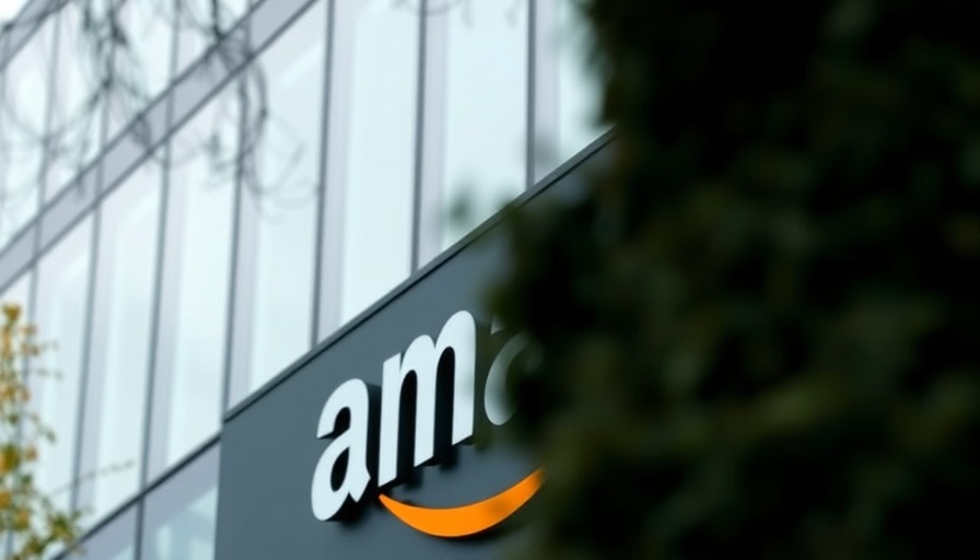 Amazon logo on building, symbolizing healthcare restructuring.