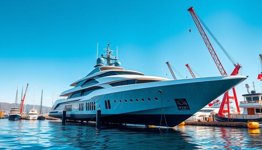 Silent Yachts SY80 being lifted at marina