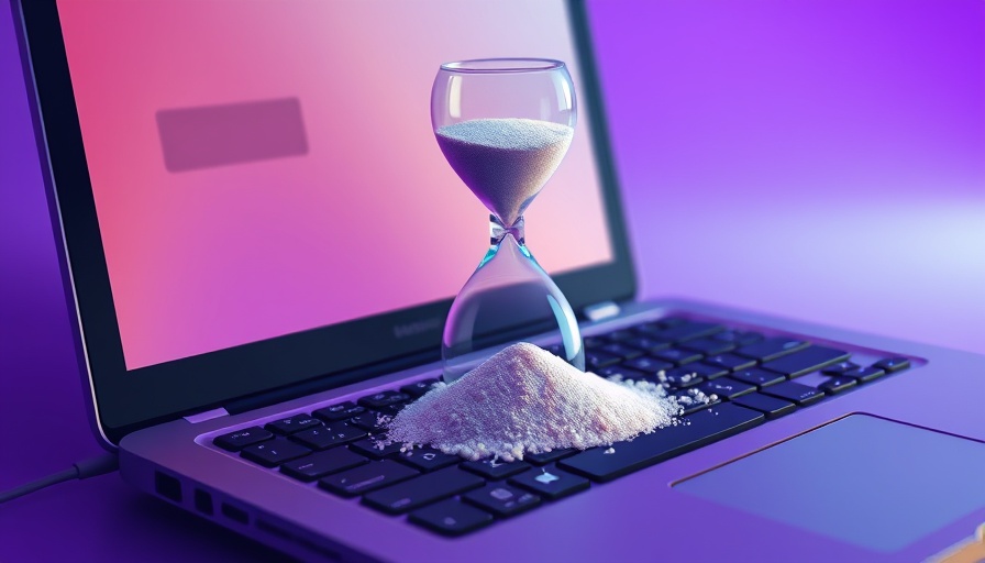Abstract hourglass on laptop depicting understanding AI transparency
