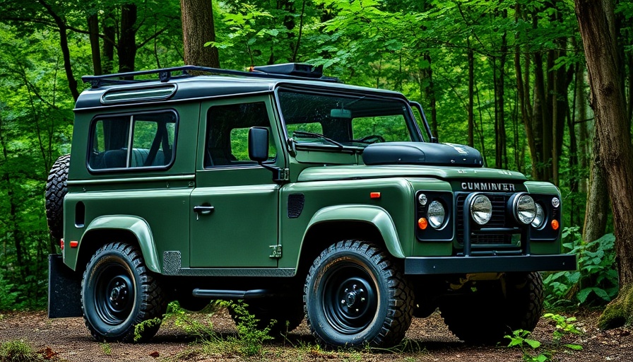 Manual Cummins-Swapped Land Rover Defender Restomod in forest
