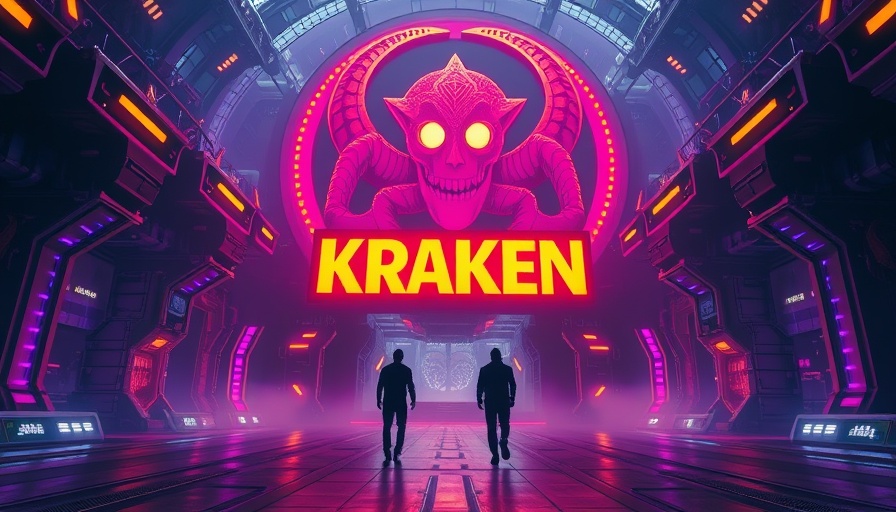 FBI Ends Investigation Into Kraken Founder Jesse Powell; futuristic Kraken logo scene.