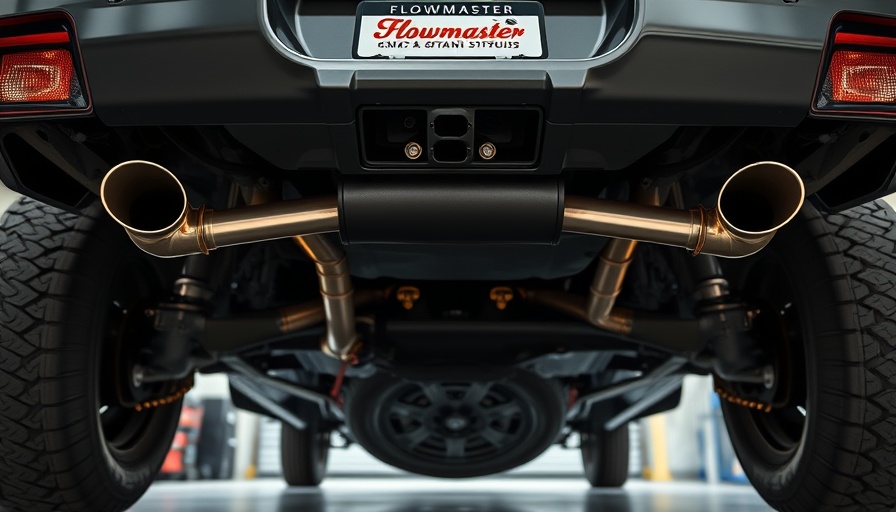 Flowmaster American Thunder GM Cat-Back Exhaust System under vehicle.