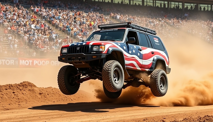 4x4 SUV jumping at 2025 Summer 4-Wheel Jamboree.