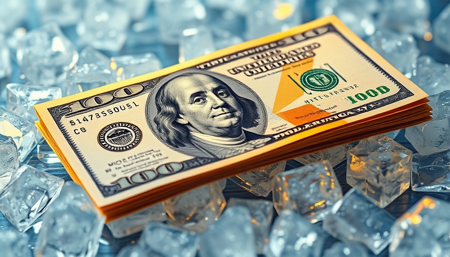 Futuristic $100 bill illustrating tap-in bank fraud scheme.