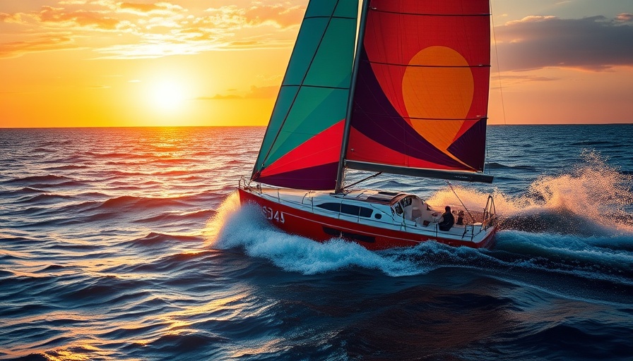 Ocean Race Europe 2025 colorful sailboat at sunrise