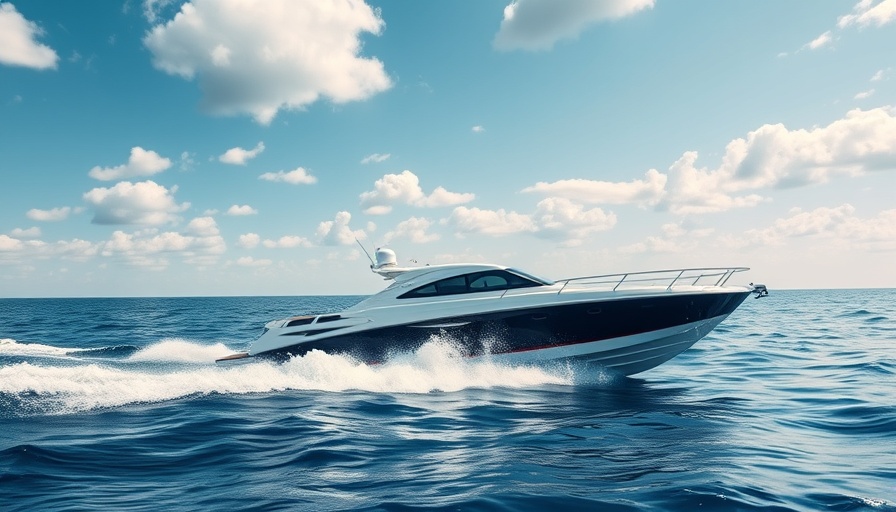 Scout 400 LXF cutting through waves under blue sky