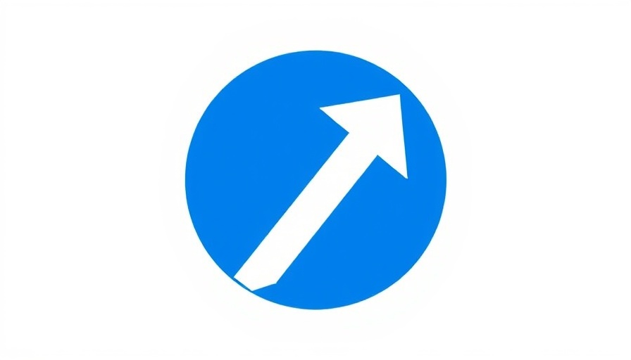 Blue traffic sign with upward arrow.