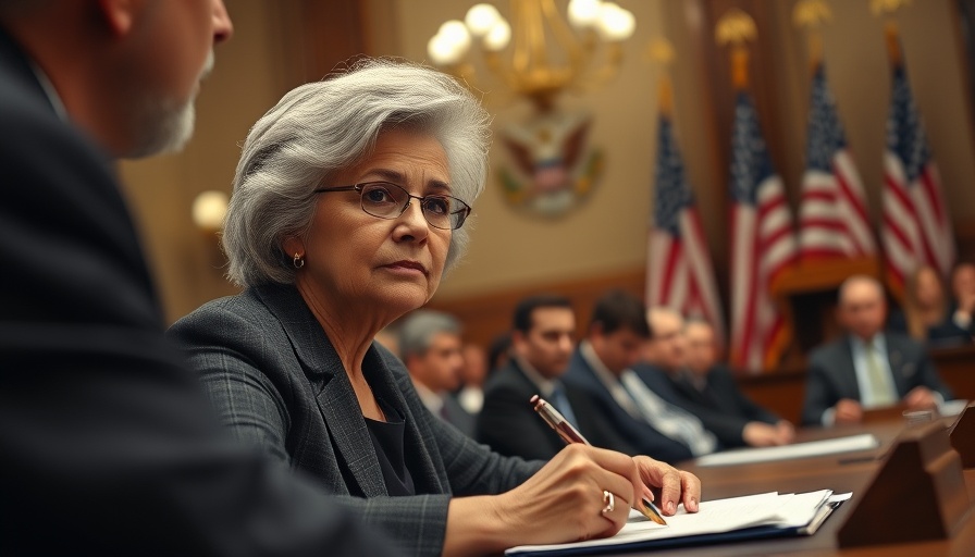 Woman in government meeting about Plastic Recycling Policies July 2025