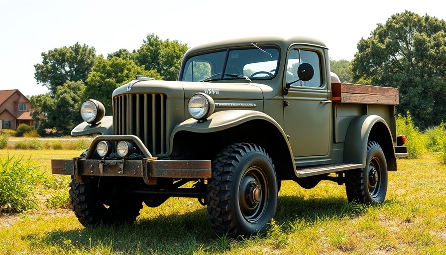 Diesel Powered 1947 Dodge Power Wagon parked in a field.