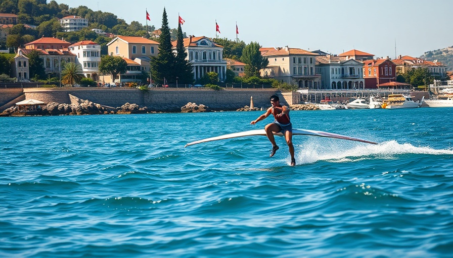 Wingfoil athlete in action at the WingFoil Racing World Cup Türkiye.