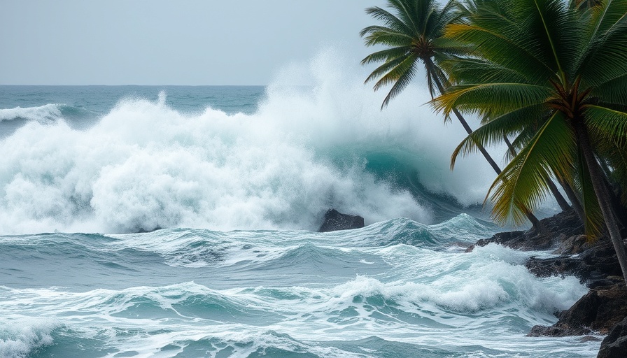 Massive waves of Hurricane Erin displaying powerful ocean force