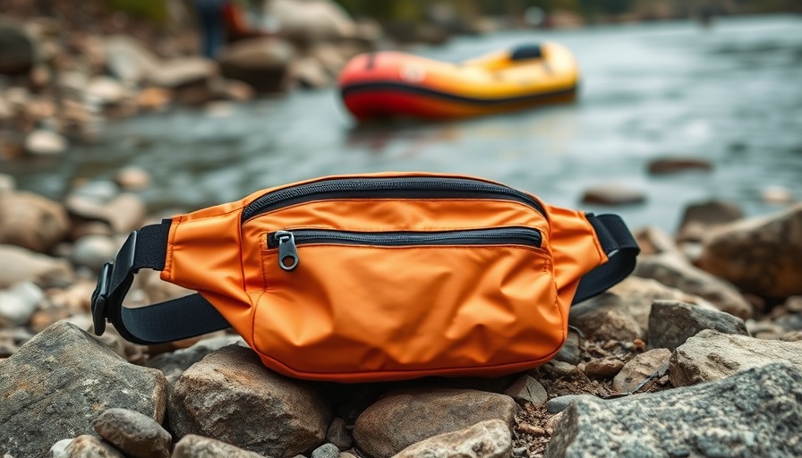 Durable orange waterproof fanny pack by the river, Best Waterproof Fanny Packs for 2025.