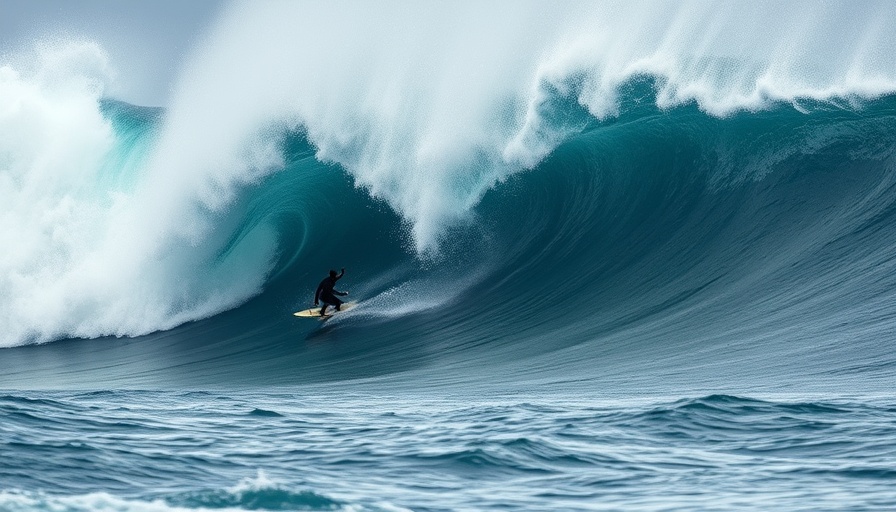 Nazaré surfing Erin storm, massive wave with surfer riding through turbulent ocean conditions.