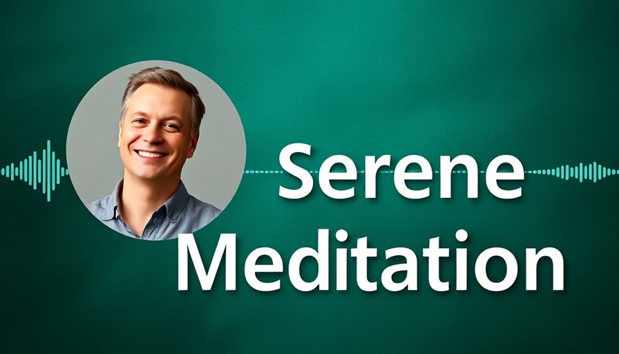 Meditation graphic featuring a smiling man for Meditation to Get Into the Flow of Sensations.