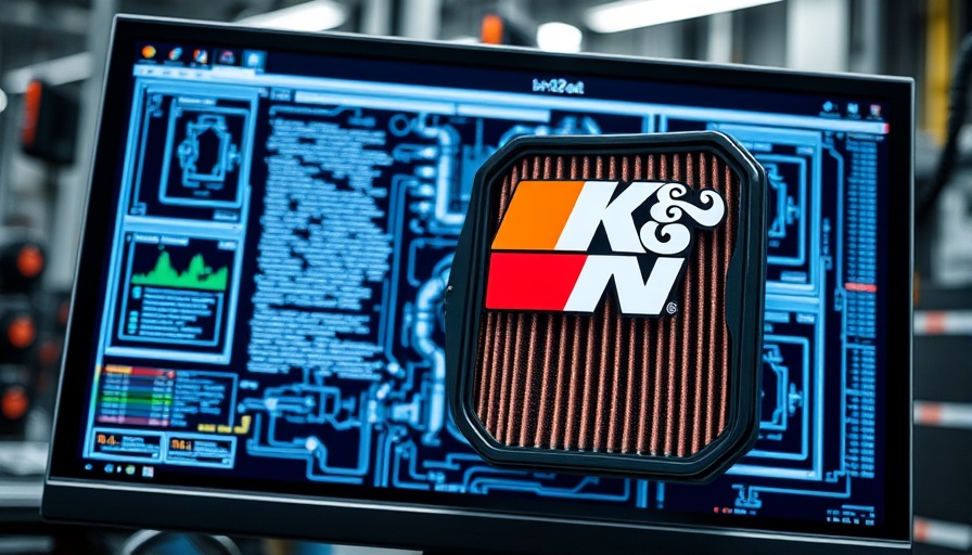 K&N NextGen Chevy intake performance filter design rendering.