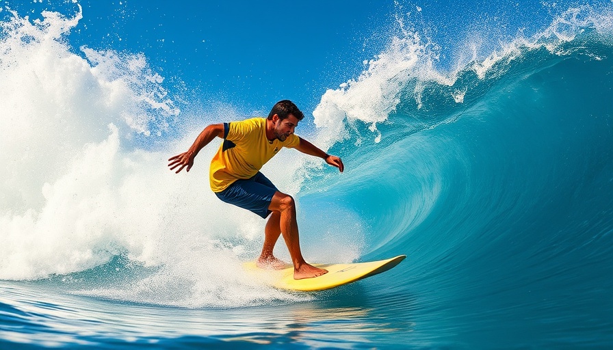 Yago Dora surfing with self-belief on a powerful wave.