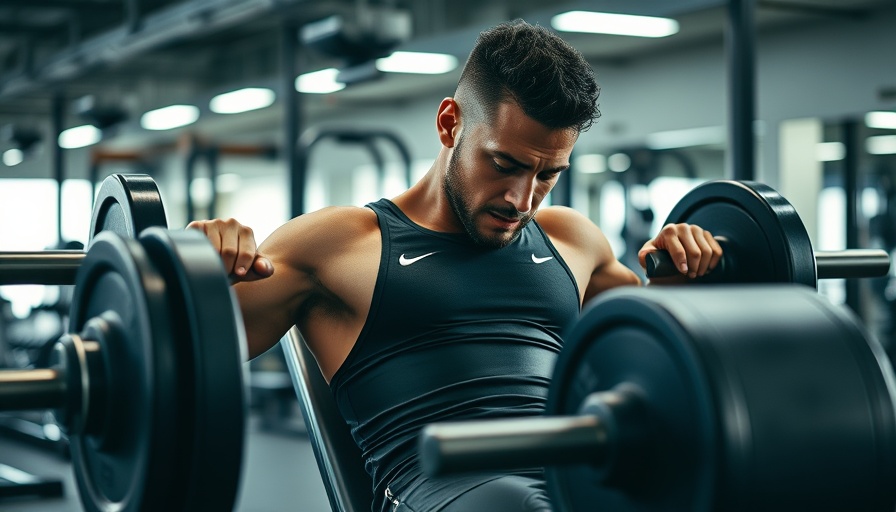 Maximize short workouts: man bench pressing in gym.