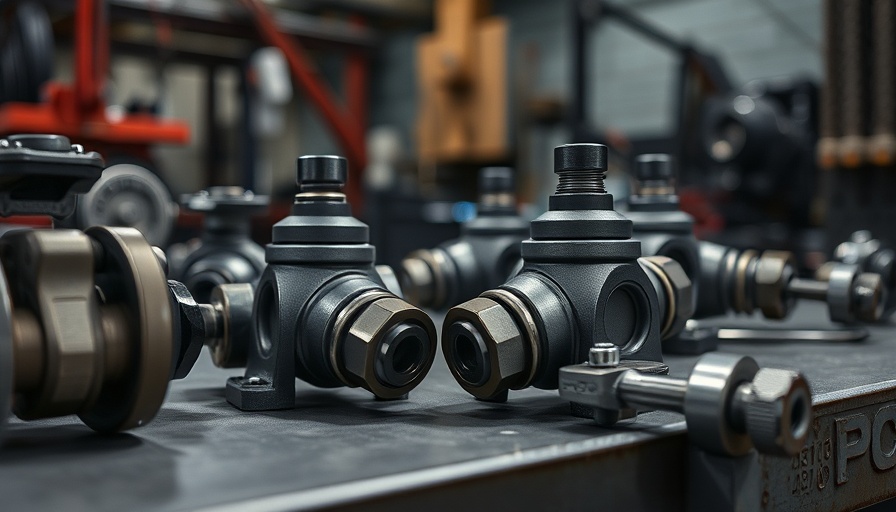 SPC Builder's Series Ball Joints on a metal workbench.