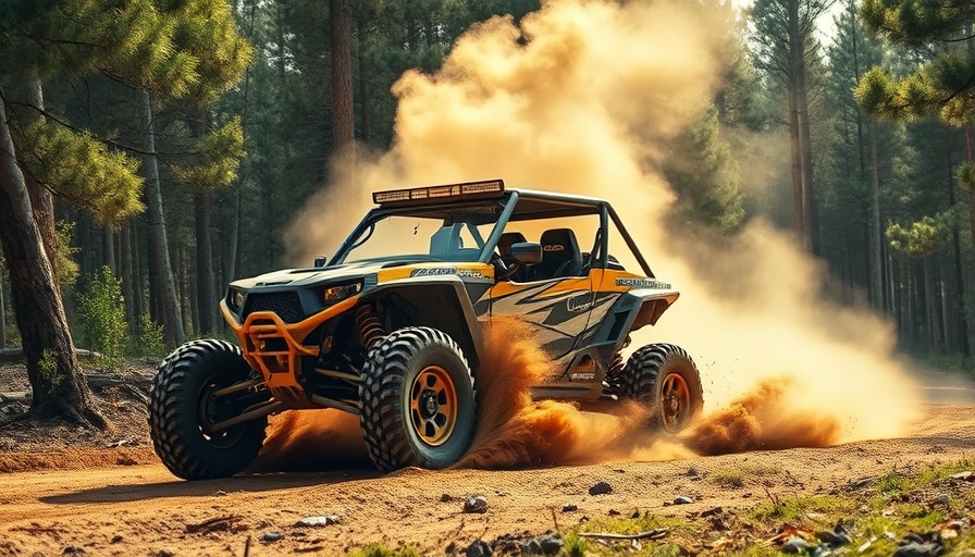 Brock Heger Baja 400 victory with off-road vehicle kicking up dust.