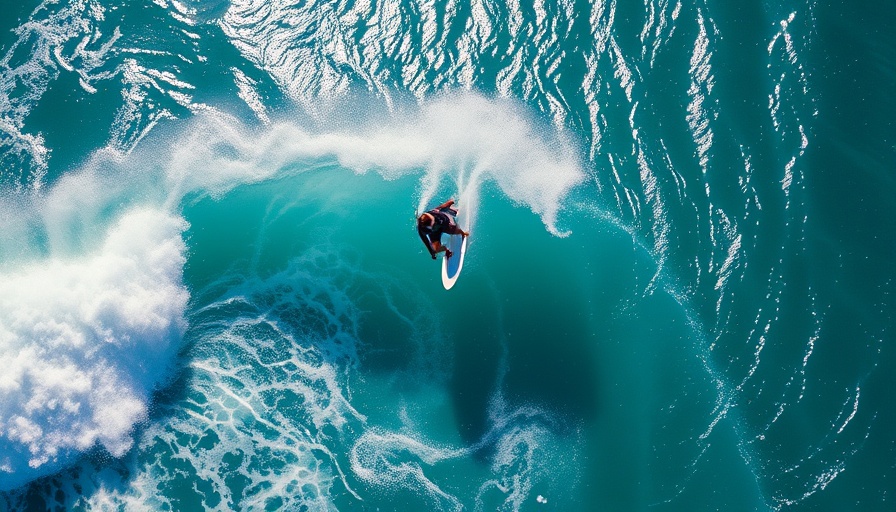 Surfer executing 720° in wave pool, dynamic aerial action