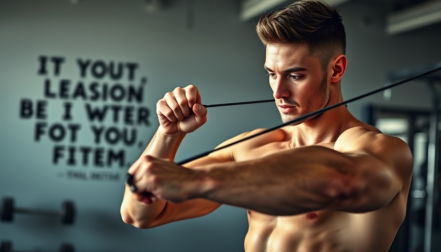 Athletic man doing resistance band face pull in gym, face pull alternatives.
