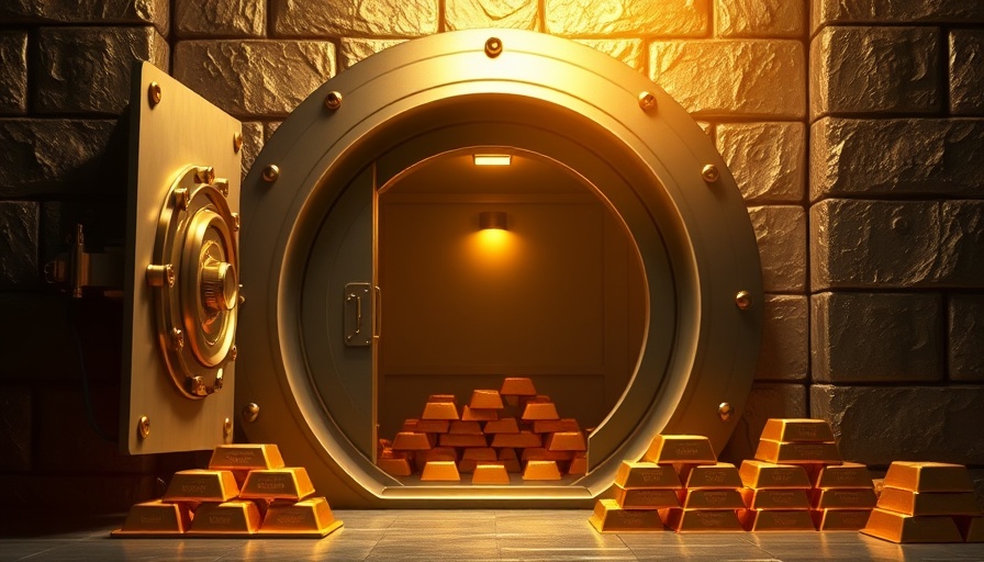 Central banks gold holdings in a secure vault.