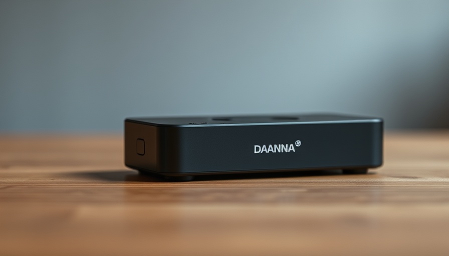 Reducing Energy Consumption: DAANAA device on wooden surface with branding.