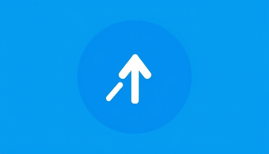 Minimal blue circle icon with white arrow for navigation.