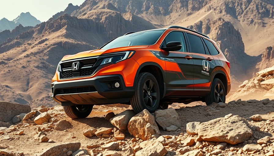 2025 Honda Passport TrailSport off-roading in mountains.