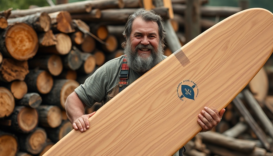 Sustainable paddleboarding from Kenya with handmade wooden board.