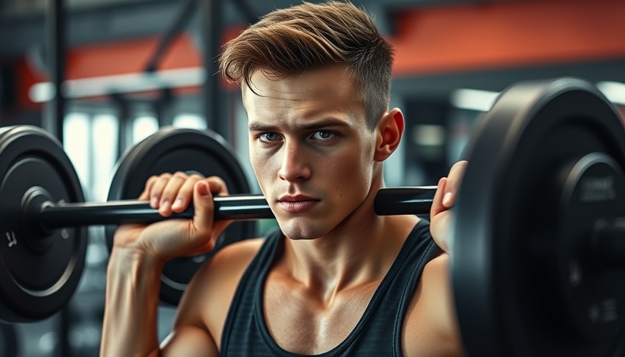 Best pre-workout supplement by barbell lifter in gym.