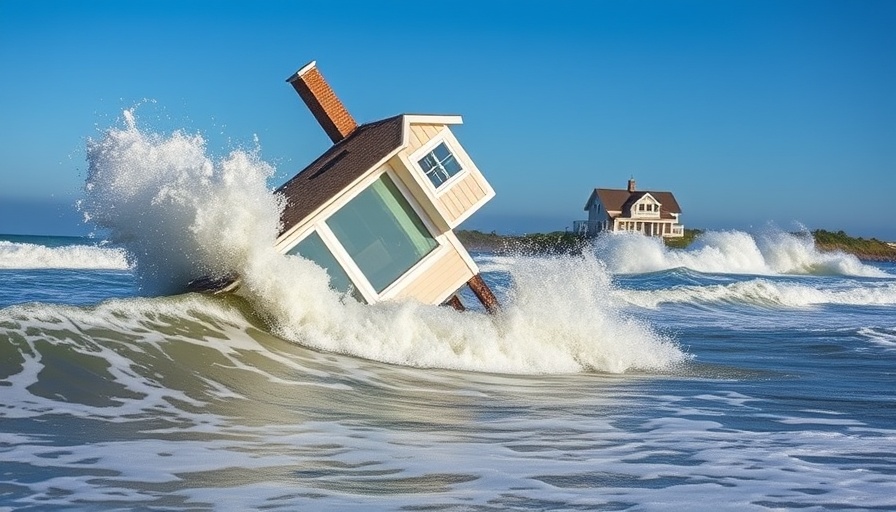 Outer Banks homes collapsing under severe coastal erosion.