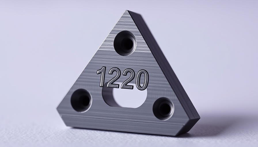 Indexable milling insert grade GC1220, triangular shape in studio lighting.