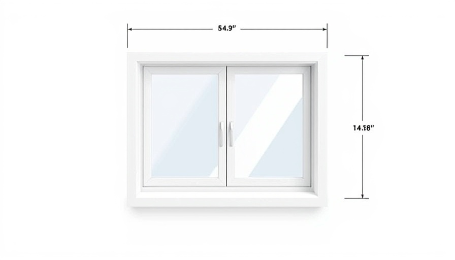 Simple diagram of egress window dimensions with labels
